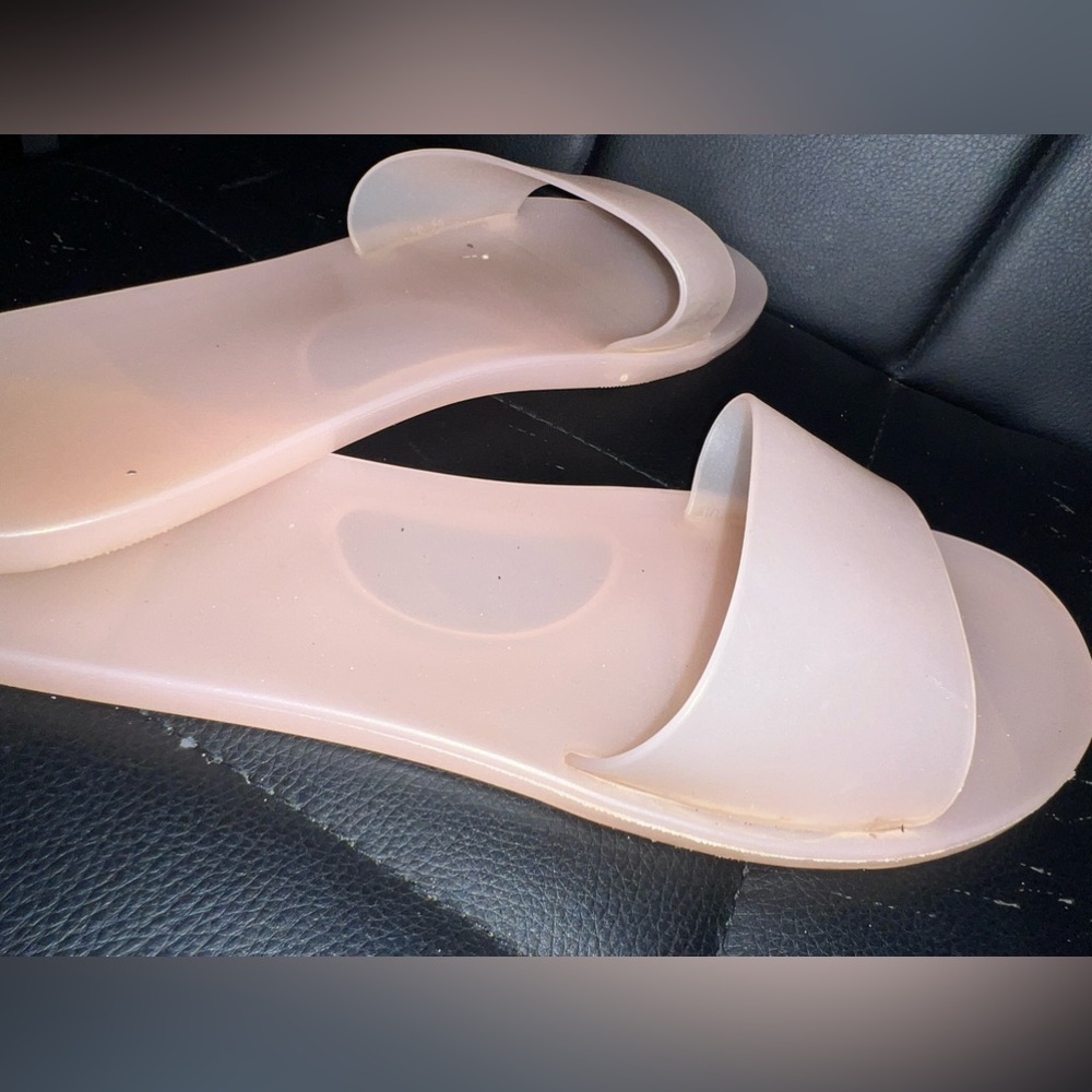 SHEIN clear pink slip on Sandals 😍